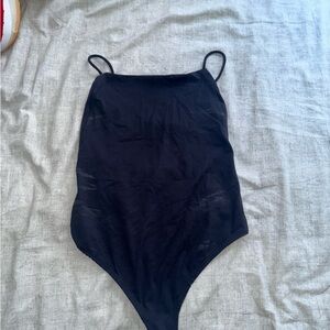 Free People Black Bodysuit